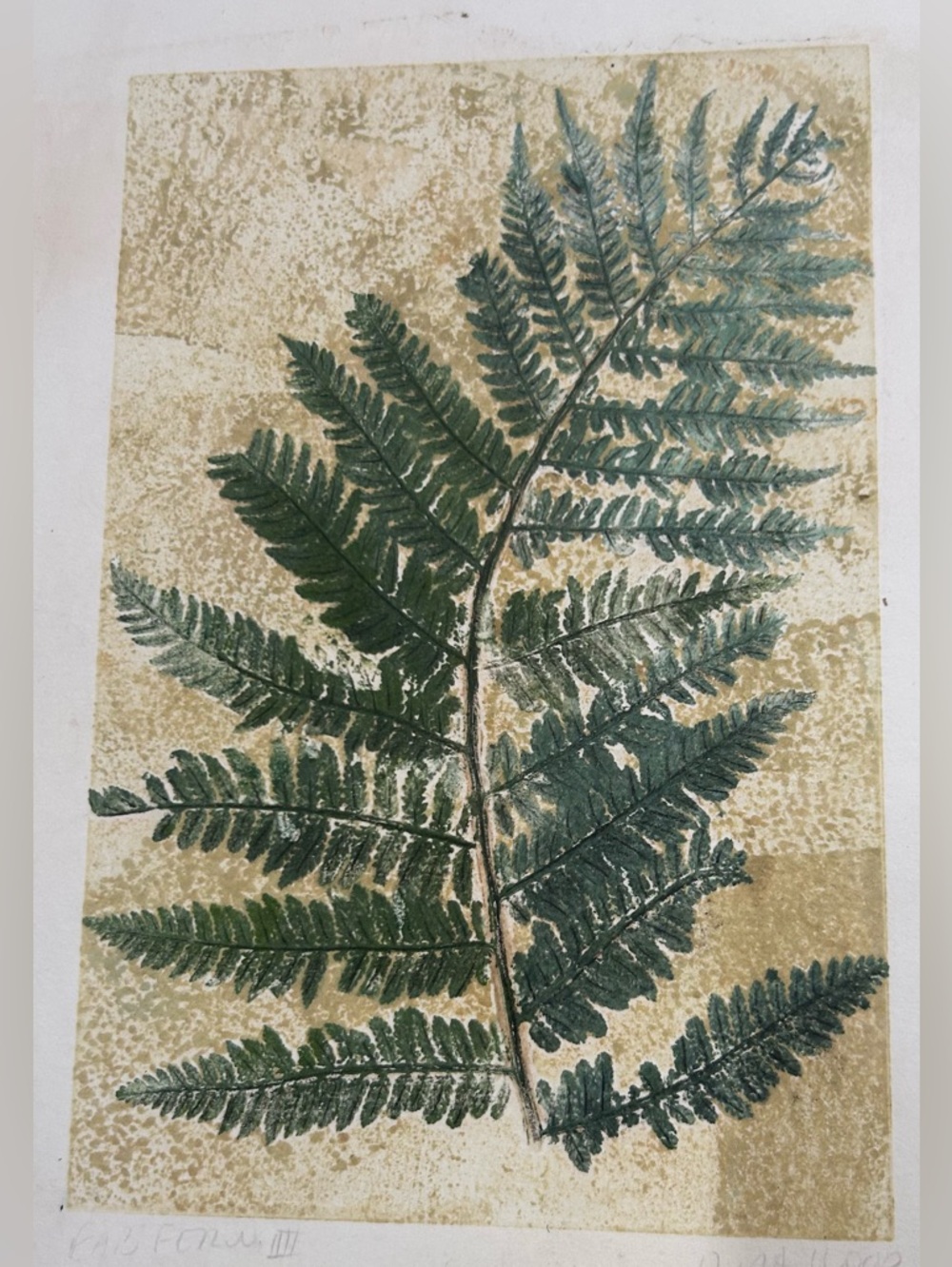 Botanical Fern Painting 6x9